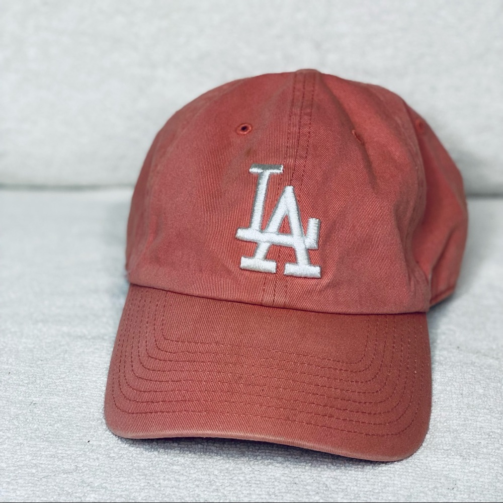 LA Dodgers Salmon Pink Adjustable “Dad” Hat MLB Genuine Merchandise X 47Brand